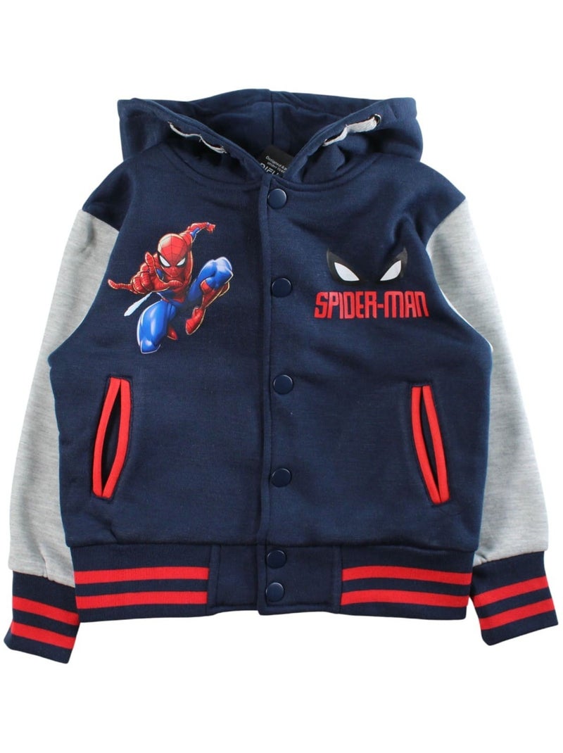 Marvel - Ensemble jogging garçon veste capuche et pantalon à imprimé Bleu marine - Kiabi