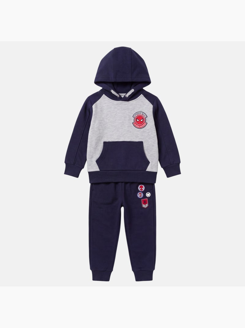 Marvel - ensemble sweat à capuche et pantalon de jogging imprimés, poche kangourou Bleu marine - Kiabi