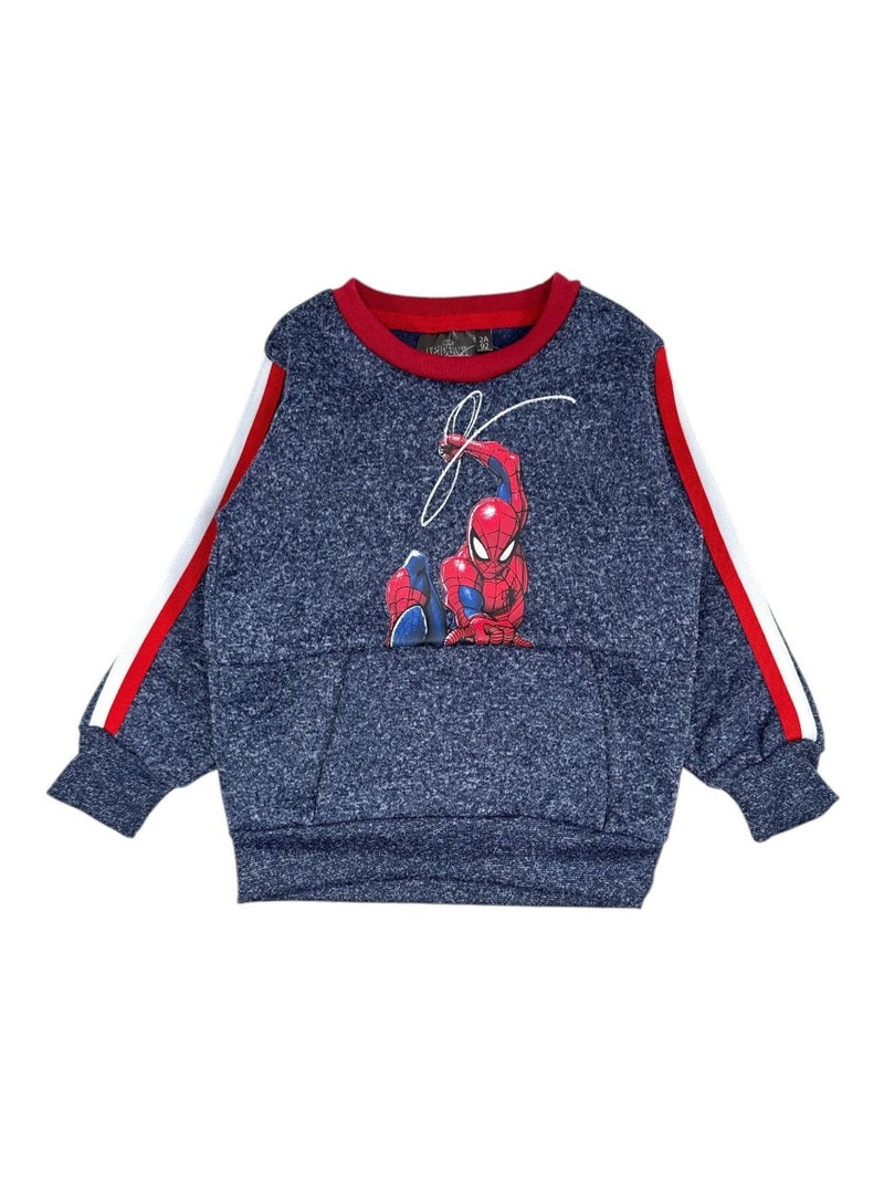 Marvel - Ensemble Sweat et pantalon de jogging garçon Spiderman Bleu marine - Kiabi