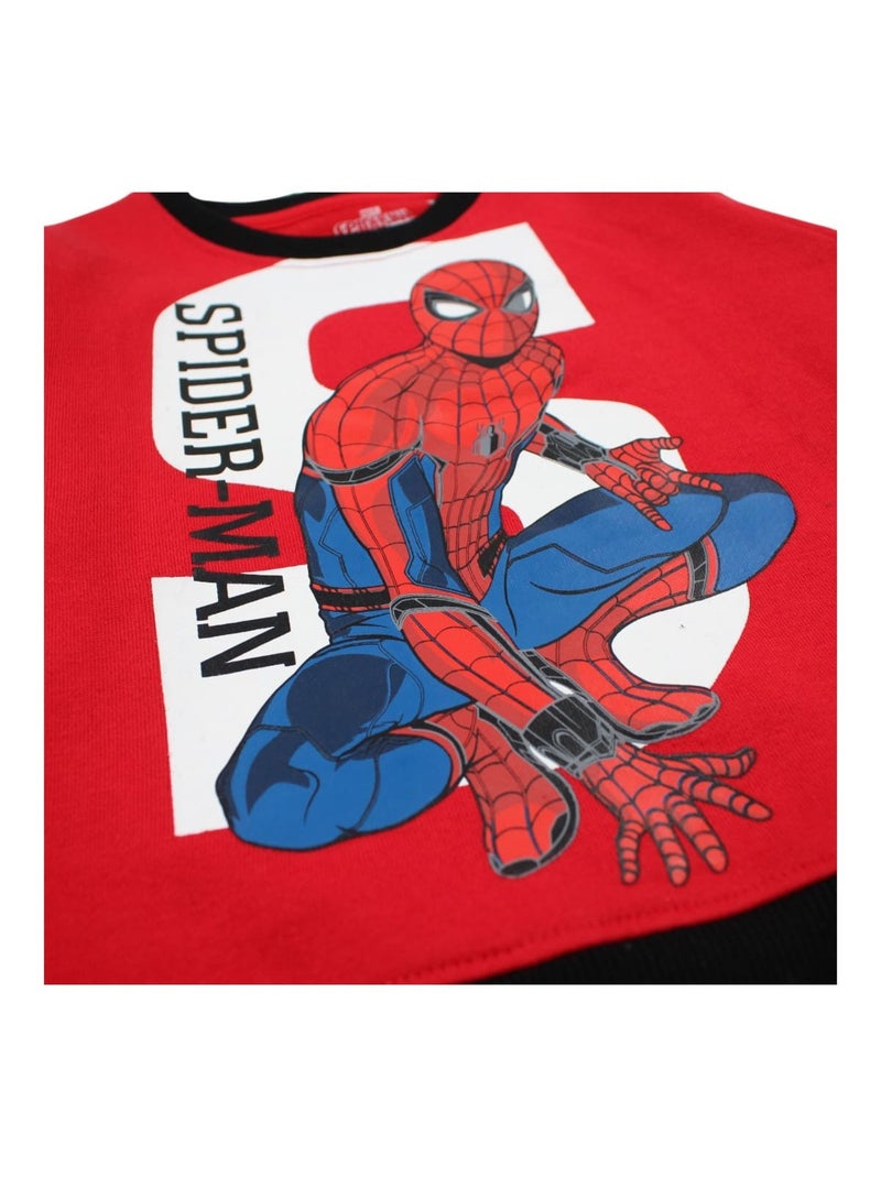 Marvel - Ensemble Sweat et pantalon de jogging garçon Spiderman Rouge - Kiabi