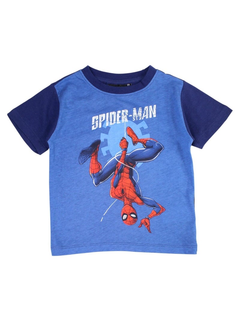 Marvel - Ensemble t-shirt et short enfant à imprimé Bleu marine - Kiabi