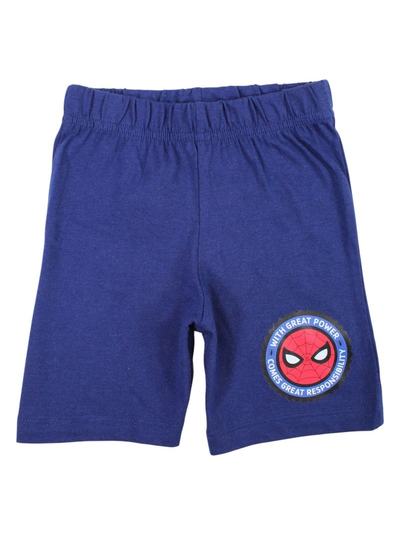 Marvel - Ensemble t-shirt et short enfant à imprimé Bleu marine - Kiabi