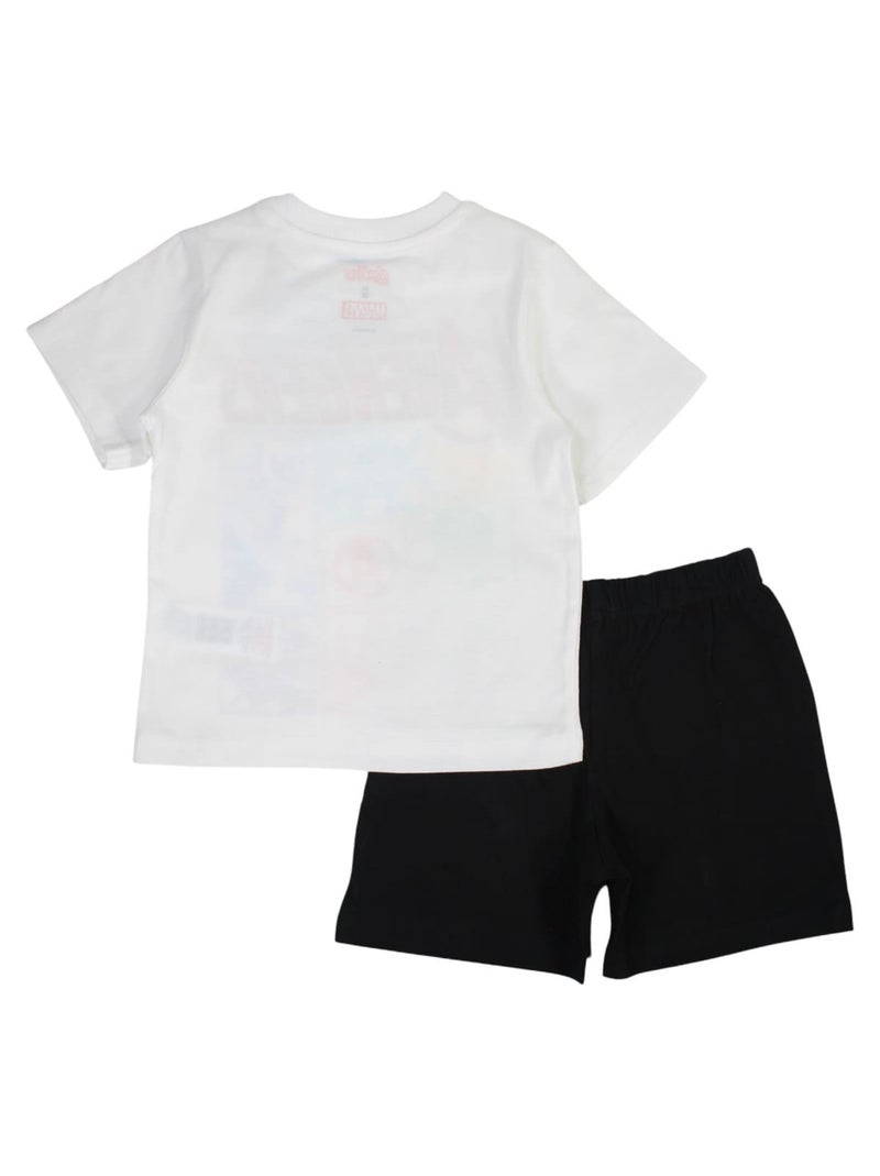 Marvel - Ensemble T-shirt et Short Garçon Avengers Blanc - Kiabi