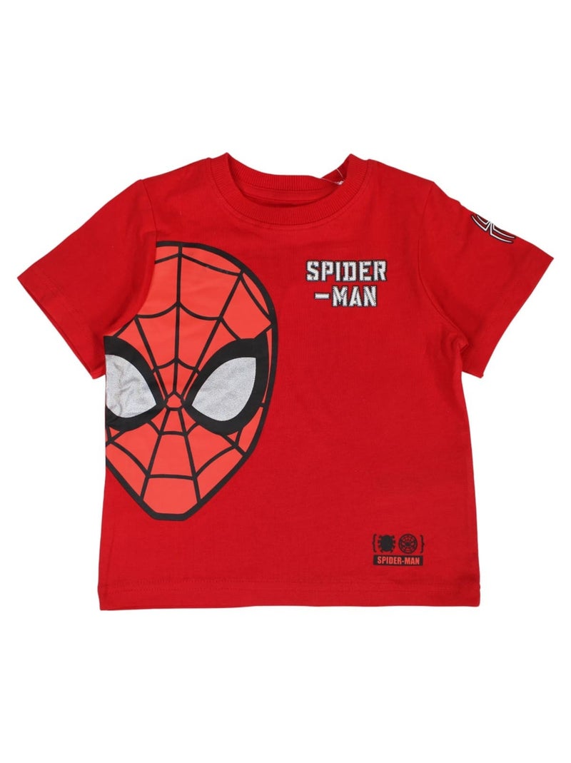 Marvel - Ensemble T-shirt et Short Garçon Spiderman Rouge - Kiabi