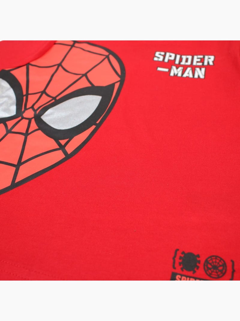 Marvel - Ensemble T-shirt et Short Garçon Spiderman Rouge - Kiabi