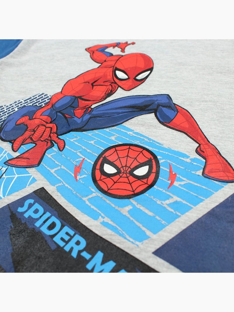 Marvel - Ensemble T-shirt et Short Spiderman Bleu - Kiabi