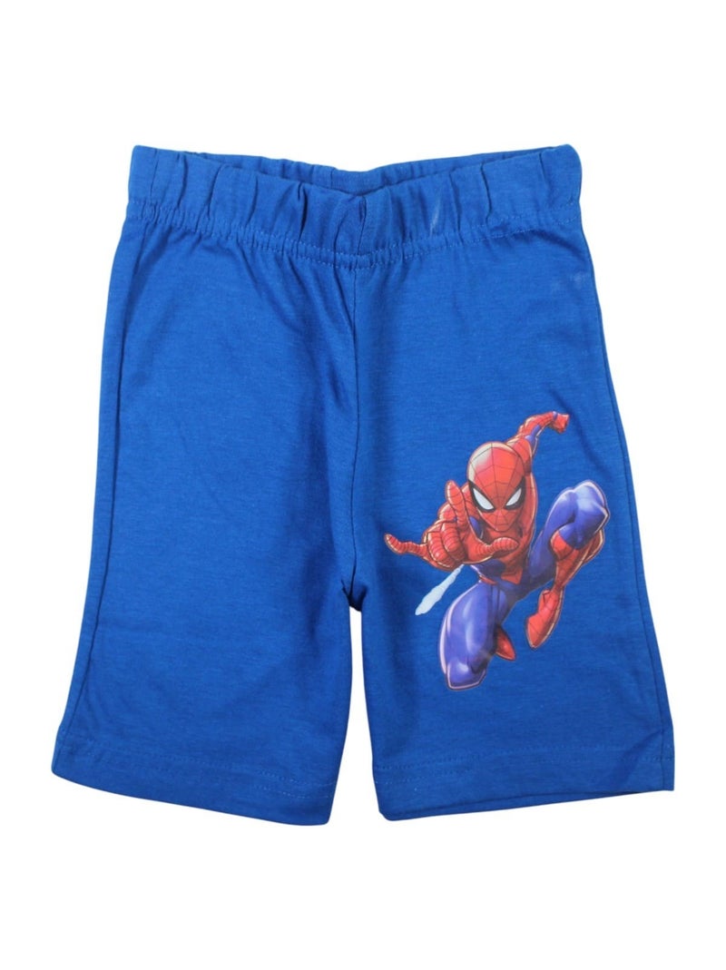 Marvel - Ensemble T-shirt et Short Spiderman Bleu - Kiabi
