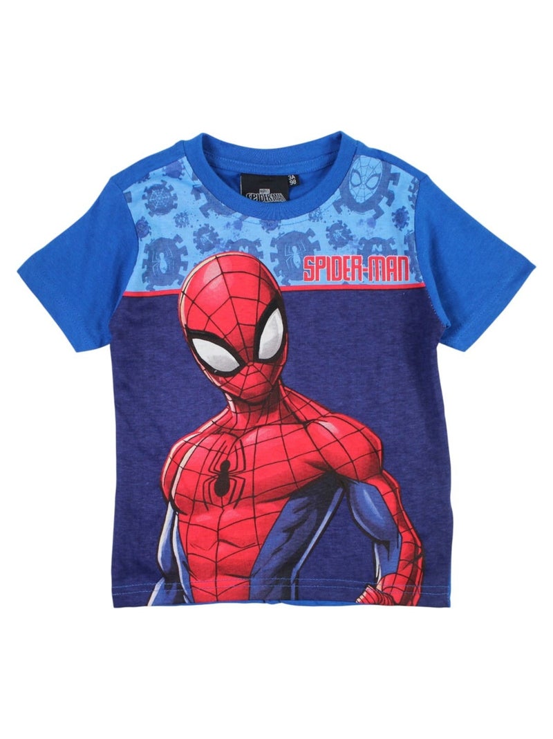 Marvel - Ensemble T-shirt et Short Spiderman Bleu - Kiabi