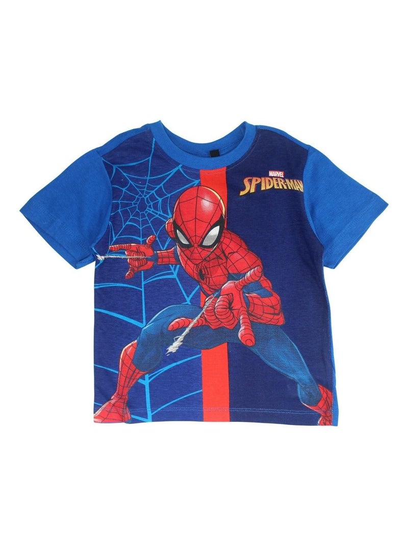 Marvel - Ensemble ​​T-shirt short Imprimé Spiderman Bleu - Kiabi
