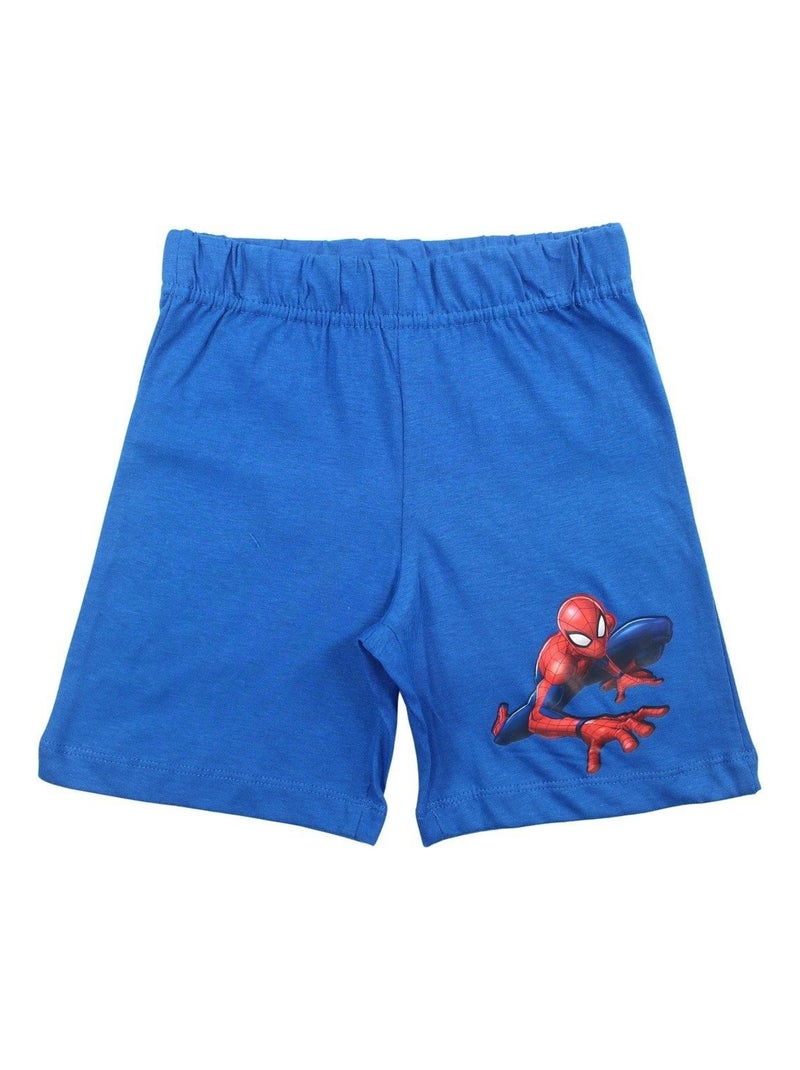 Marvel - Ensemble ​​T-shirt short Imprimé Spiderman Bleu - Kiabi