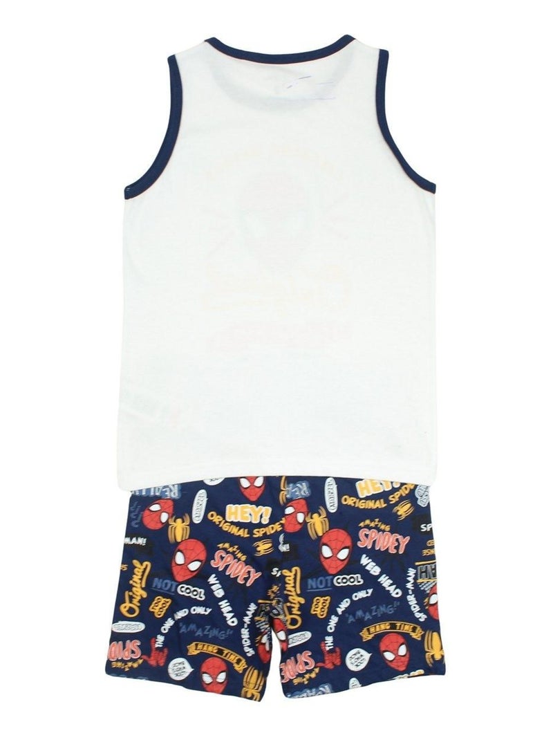 Marvel - Ensemble ​​T-shirt short Imprimé Spiderman Bleu marine - Kiabi