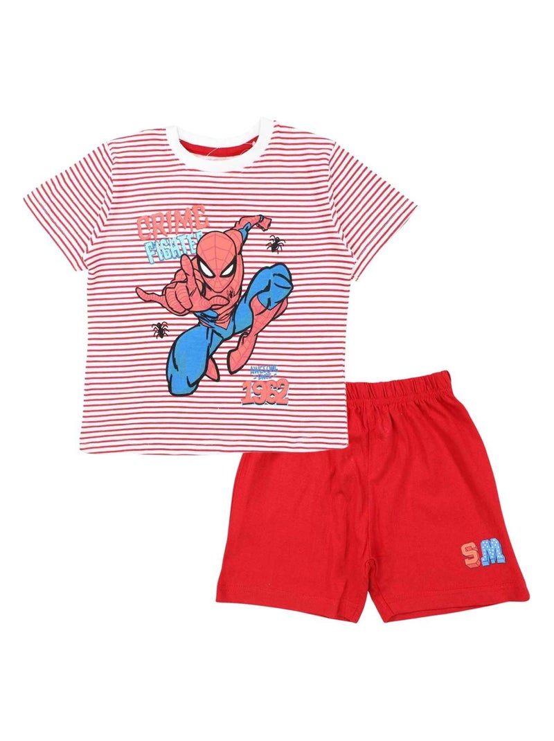 Marvel - Ensemble ​​T-shirt short Imprimé Spiderman Rouge - Kiabi