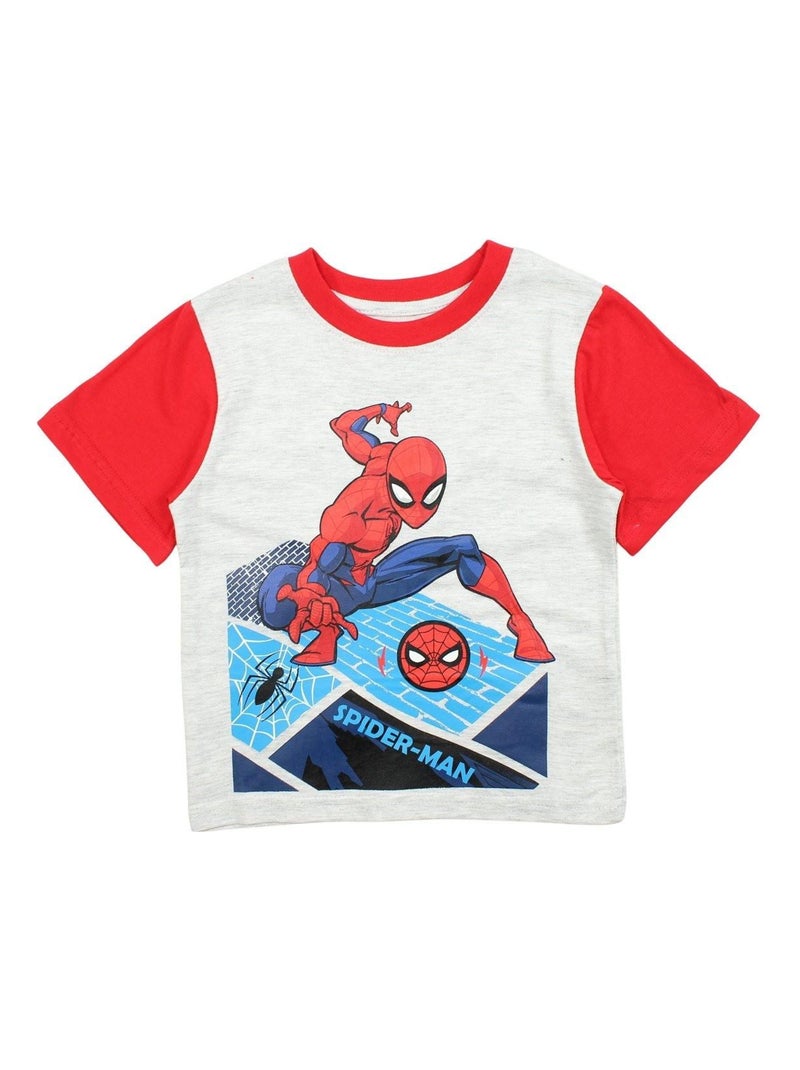Marvel - Ensemble ​​T-shirt short Imprimé Spiderman Rouge - Kiabi