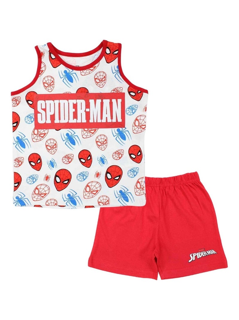 Marvel - Ensemble ​​T-shirt short Imprimé Spiderman Rouge - Kiabi