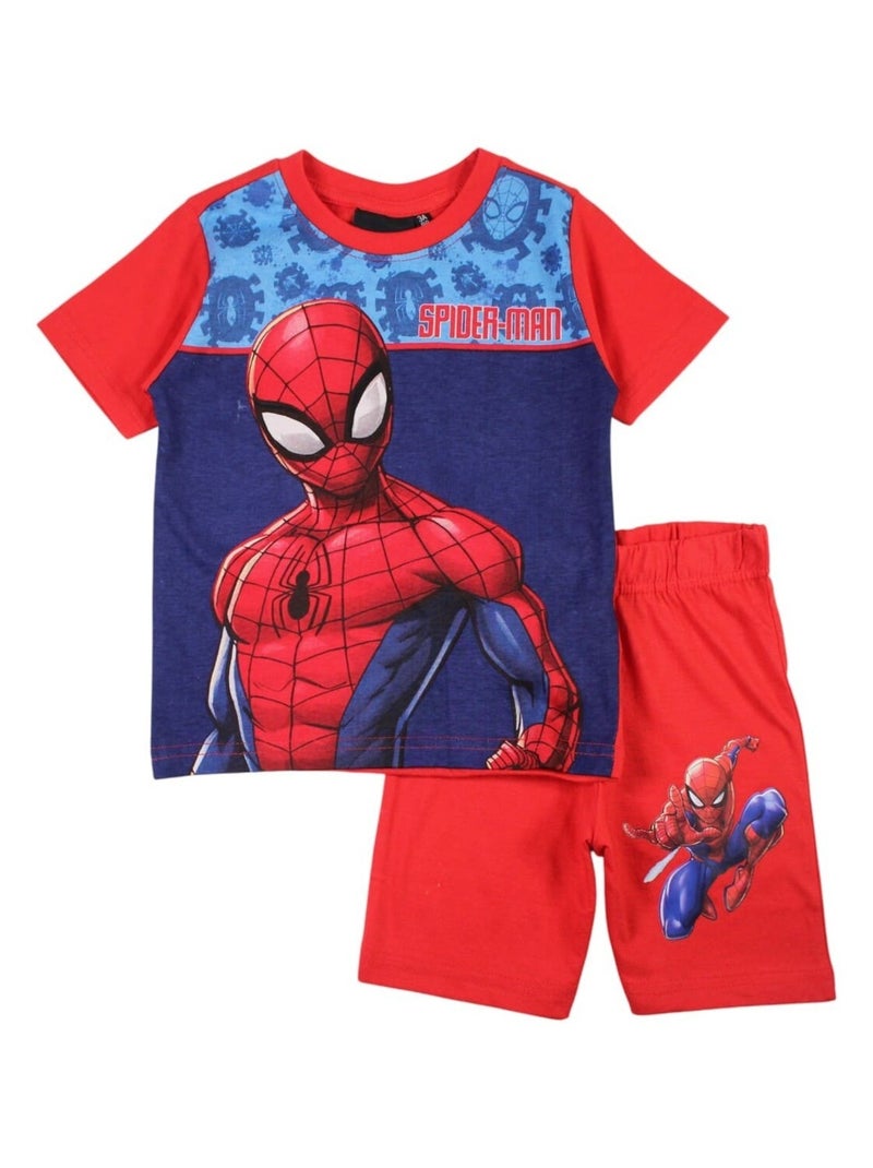 Marvel - Ensemble ​​T-shirt short Imprimé Spiderman Rouge - Kiabi