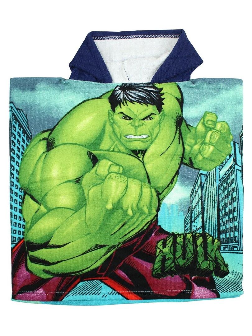 Marvel - Poncho imprimé Avengers Vert - Kiabi