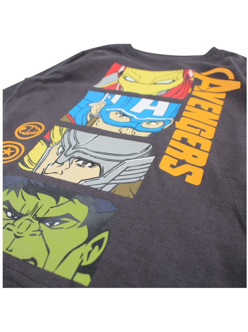 Marvel - Pyjama en coton garçon avec imprimé Noir - Kiabi