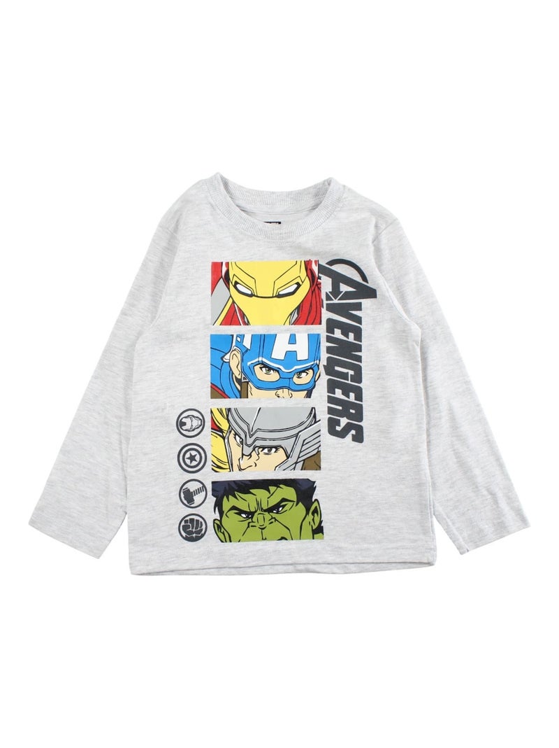 Marvel - pyjama imprimé manches longues, col rond Gris - Kiabi