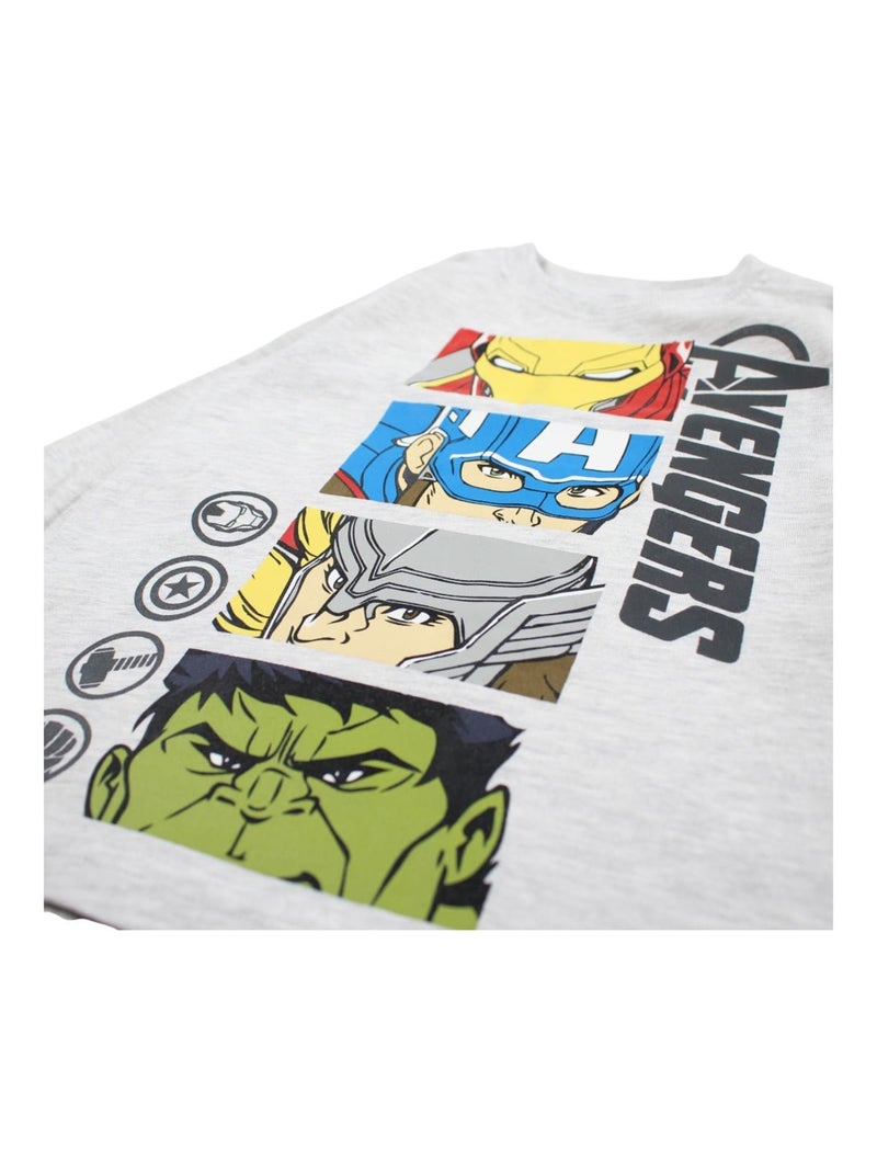Marvel - pyjama imprimé manches longues, col rond Gris - Kiabi