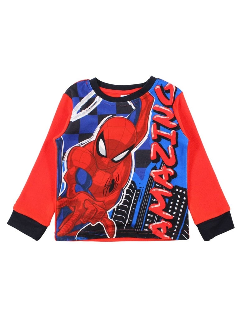 Marvel - pyjama polaire imprimé manches longues, col rond Noir - Kiabi