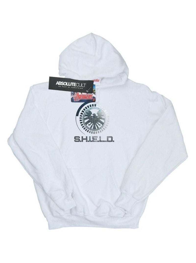Marvel - Sweat à capuche AGENTS OF SHIELD Blanc - Kiabi