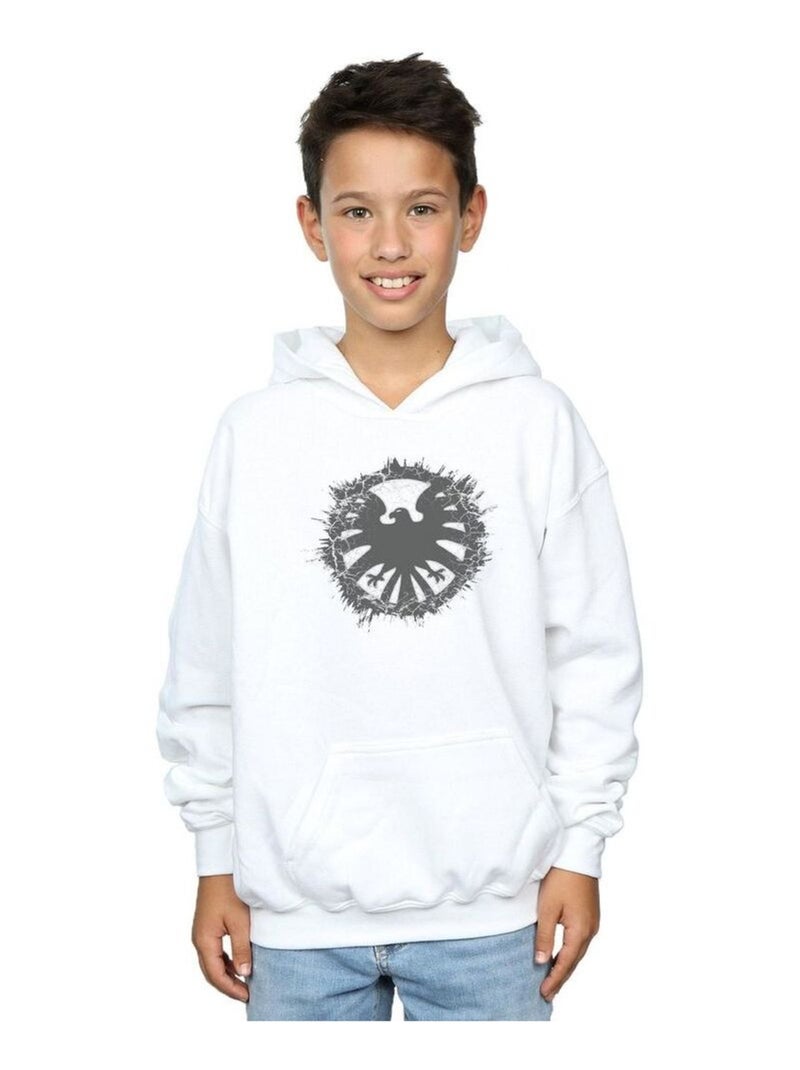 Marvel - Sweat à capuche AGENTS OF SHIELD Blanc - Kiabi