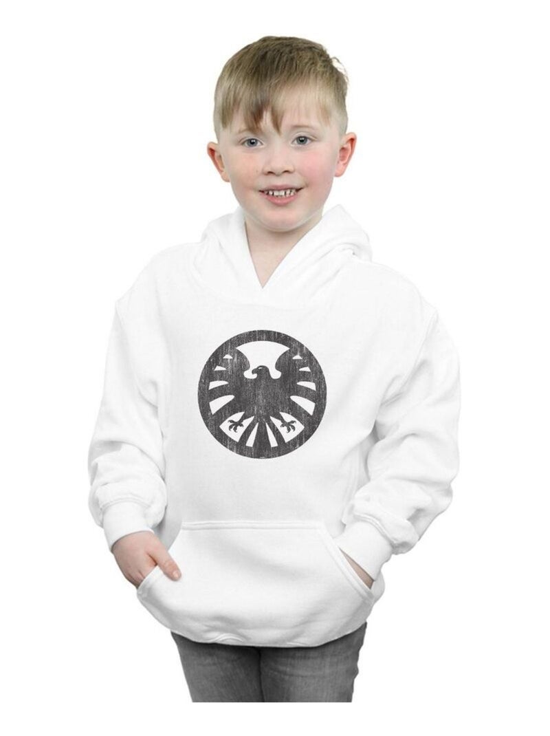 Marvel - Sweat à capuche AGENTS OF SHIELD Blanc - Kiabi