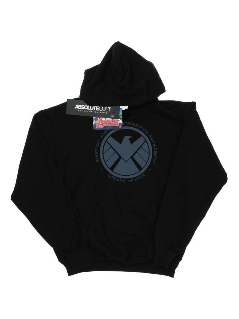 Marvel - Sweat à capuche AGENTS OF SHIELD LOGISTICS DIVISION Noir - Kiabi