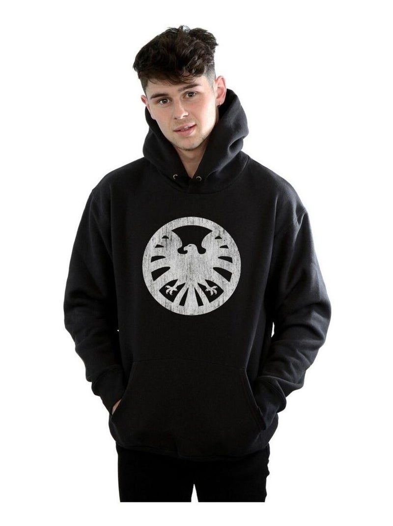 Marvel - Sweat à capuche AGENTS OF SHIELD Noir - Kiabi
