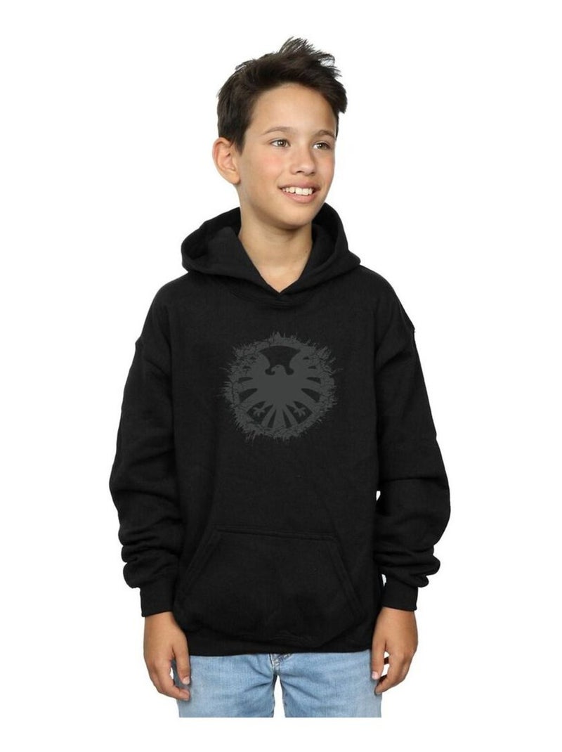 Marvel - Sweat à capuche AGENTS OF SHIELD Noir - Kiabi