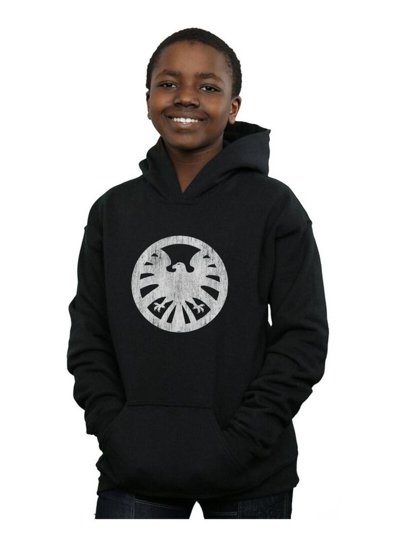 Marvel - Sweat à capuche AGENTS OF SHIELD Noir - Kiabi