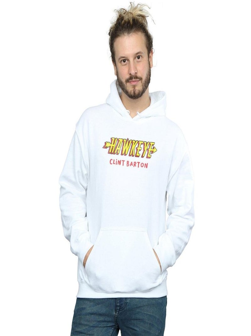Marvel - Sweat à capuche AKA CLINT BARTON Blanc - Kiabi