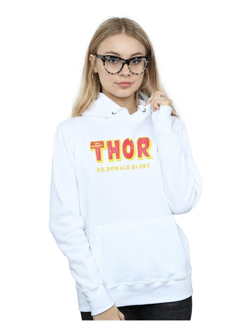 Marvel - Sweat à capuche AKA DR DONALD BLAKE Blanc - Kiabi