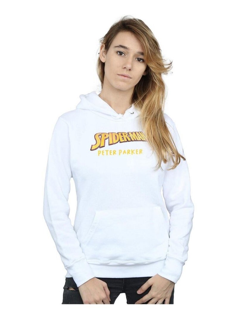 Marvel - Sweat à capuche AKA PETER PARKER Blanc - Kiabi