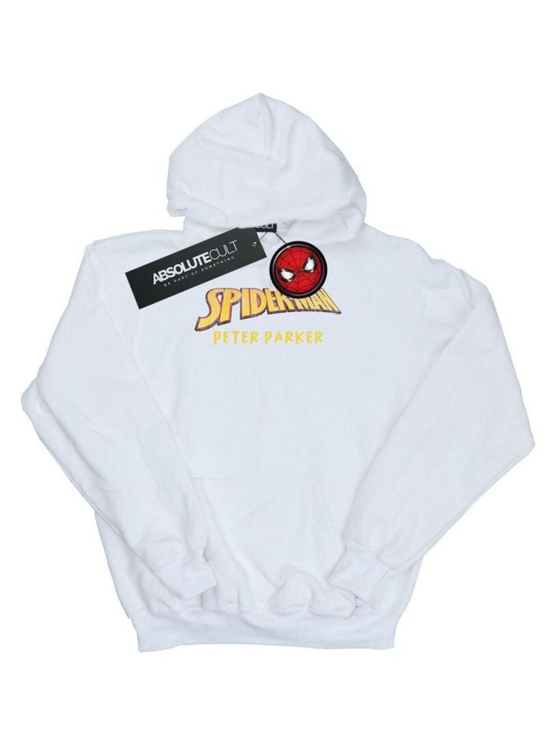 Marvel - Sweat à capuche AKA PETER PARKER Blanc - Kiabi