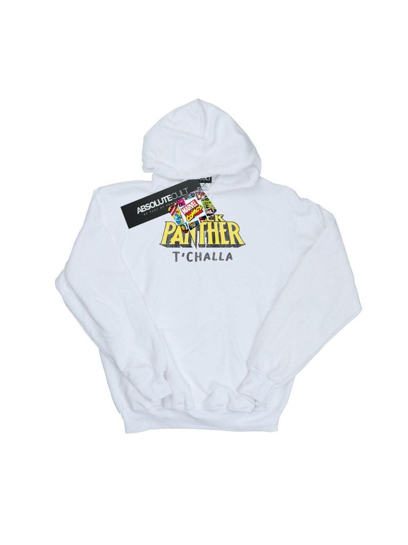 Marvel - Sweat à capuche AKA T'CHALLA Blanc - Kiabi