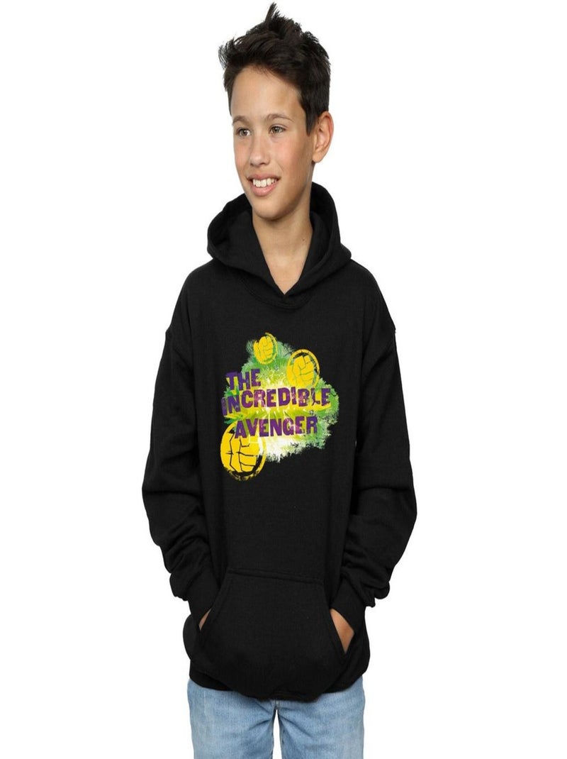 Marvel - Sweat à capuche AVENGER Noir - Kiabi