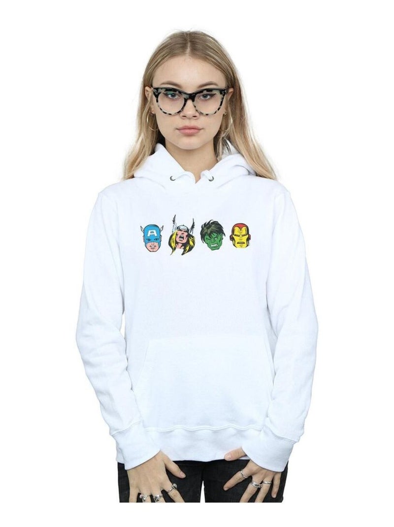 Marvel - Sweat à capuche AVENGERS Blanc - Kiabi