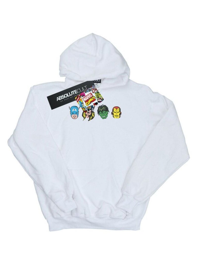 Marvel - Sweat à capuche AVENGERS Blanc - Kiabi