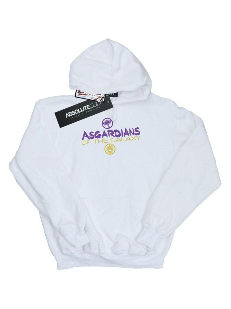 Marvel - Sweat à capuche AVENGERS ENDGAME ASGARDIANS OF THE GALAXY Blanc - Kiabi