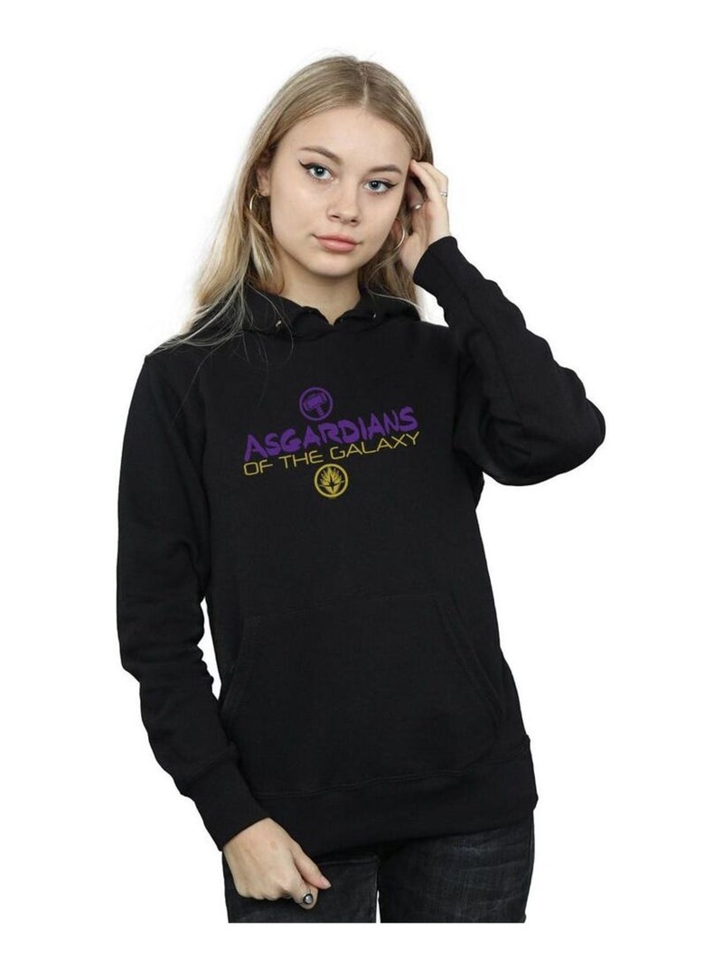 Marvel - Sweat à capuche AVENGERS ENDGAME ASGARDIANS OF THE GALAXY Noir - Kiabi