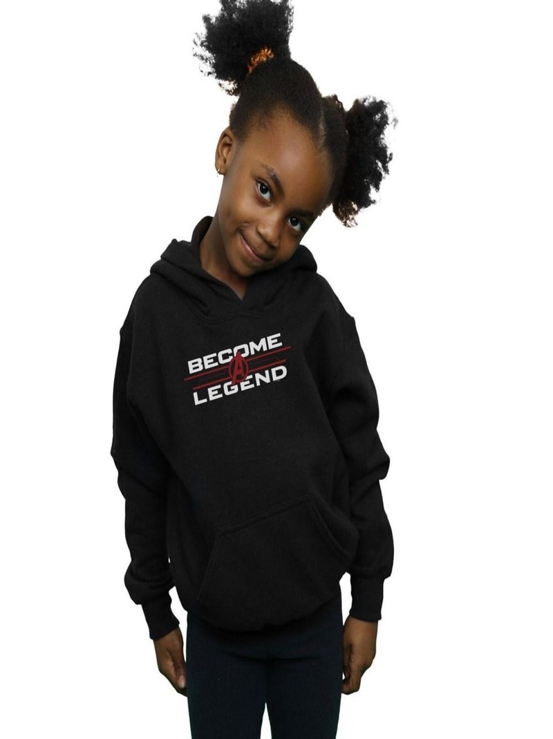 Marvel - Sweat à capuche AVENGERS ENDGAME BECOME A LEGEND Noir - Kiabi