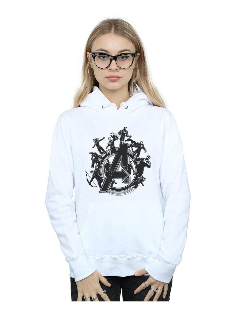 Marvel - Sweat à capuche Avengers: Endgame Blanc - Kiabi