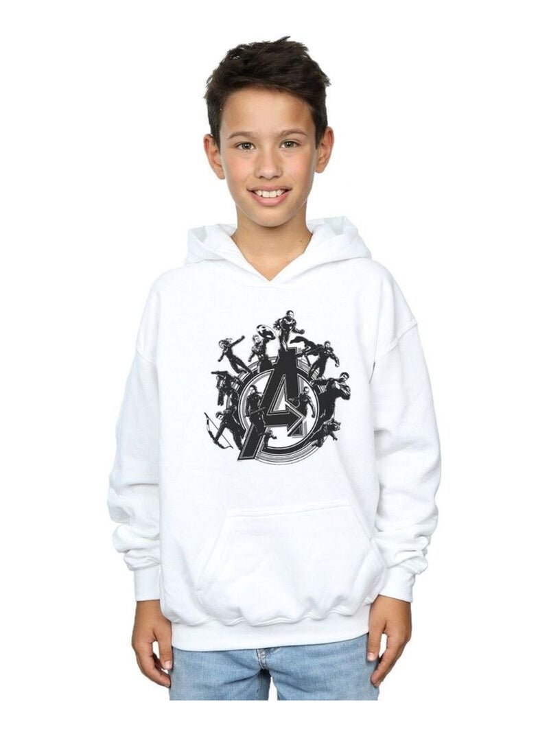 Marvel - Sweat à capuche AVENGERS ENDGAME Blanc - Kiabi