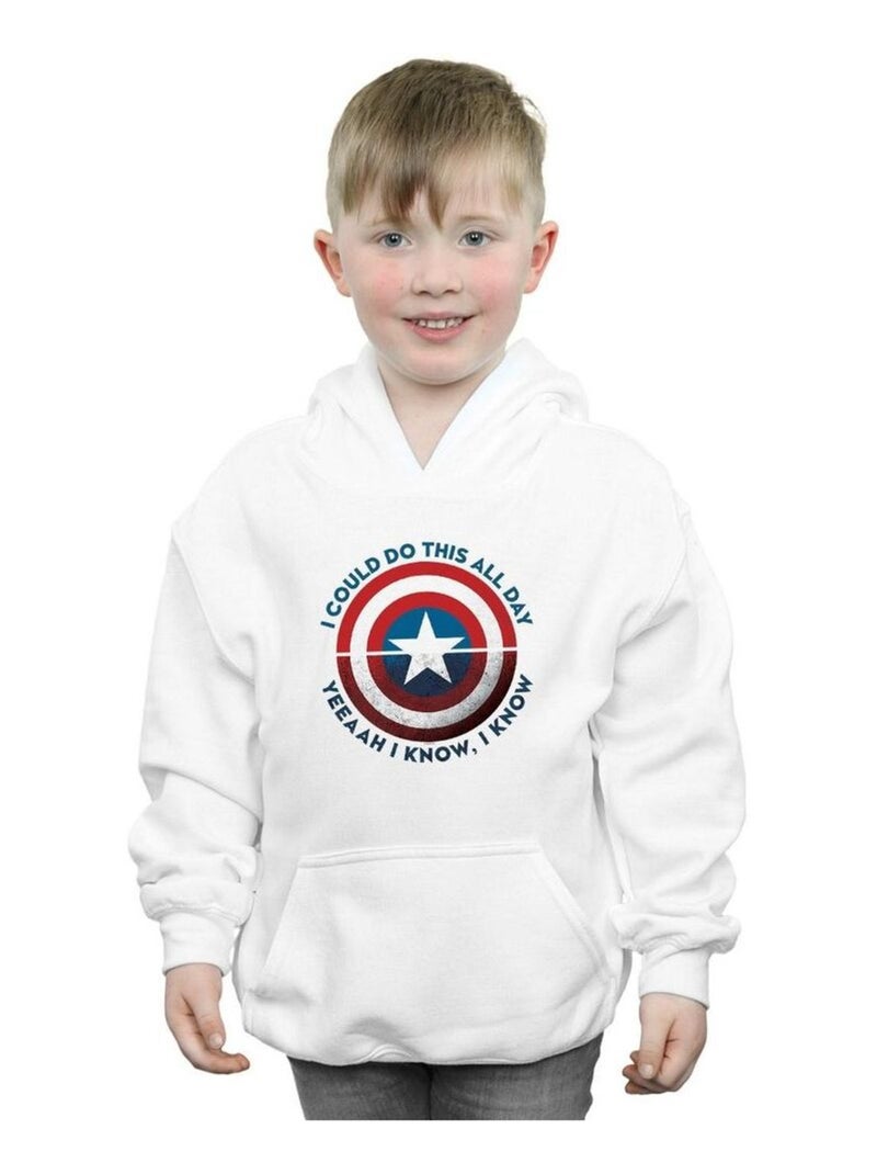 Marvel - Sweat à capuche AVENGERS ENDGAME DO THIS ALL DAY Blanc - Kiabi