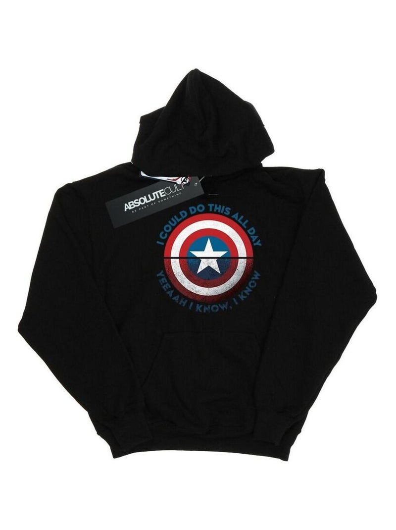 Marvel - Sweat à capuche AVENGERS ENDGAME DO THIS ALL DAY Noir - Kiabi