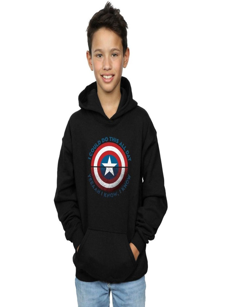 Marvel - Sweat à capuche AVENGERS ENDGAME DO THIS ALL DAY Noir - Kiabi