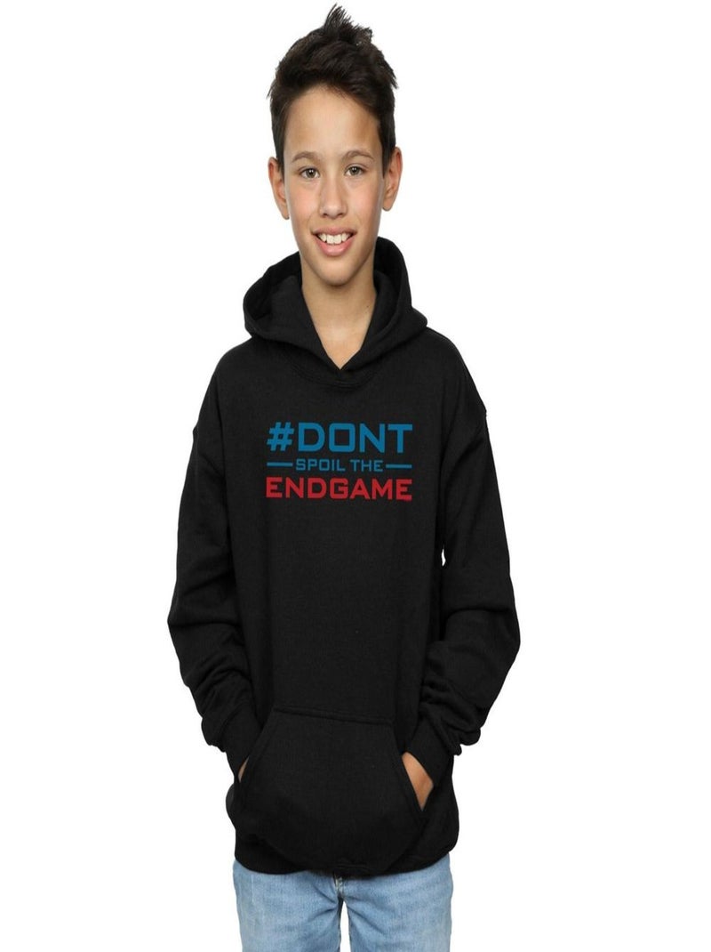 Marvel - Sweat à capuche AVENGERS ENDGAME DON'T SPOIL THE ENDGAME Noir - Kiabi