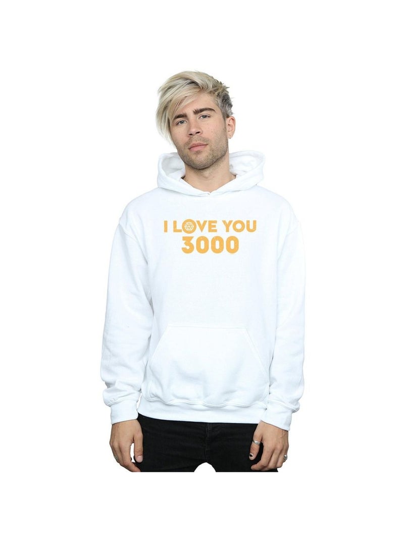 Marvel - Sweat à capuche AVENGERS ENDGAME LOVE YOU ARC REACTOR Blanc - Kiabi