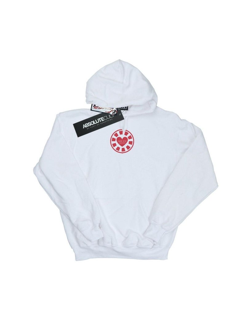 Marvel - Sweat à capuche AVENGERS ENDGAME LOVE YOU Blanc - Kiabi